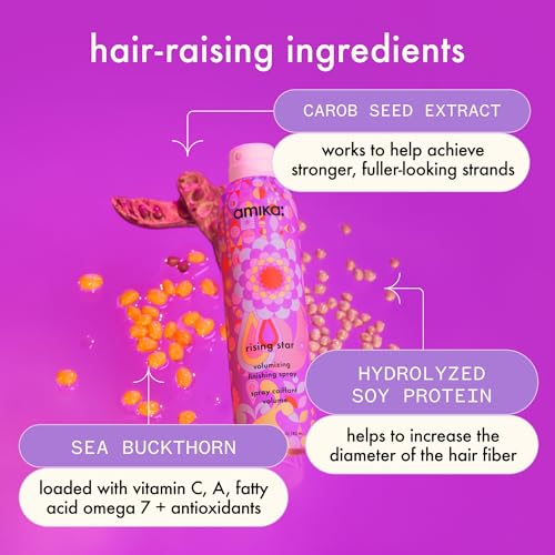 Amika Rising Star Volumizing Finishing Spray - Lightweight Hold for Full-Bodied Hair