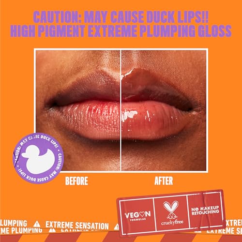 NYX PROFESSIONAL MAKEUP Duck Plump High Pigment Lip Gloss, Lip Plumper Gloss with Spicy Ginger - Onyxpected