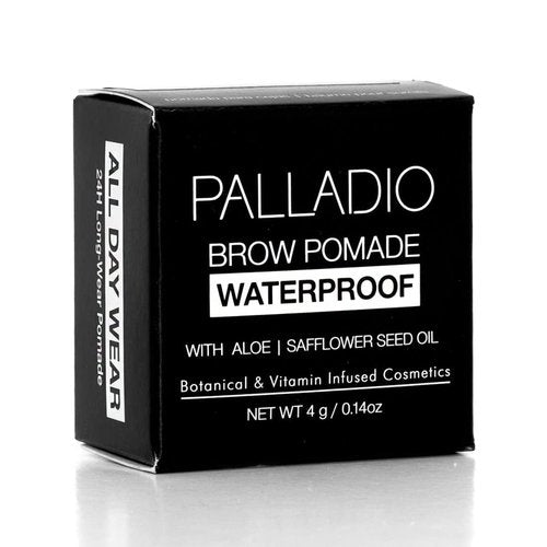 Palladio Brow Pomade - Waterproof, 24-Hour Smudge-Proof Formula for Defined Brows | Dark Brown