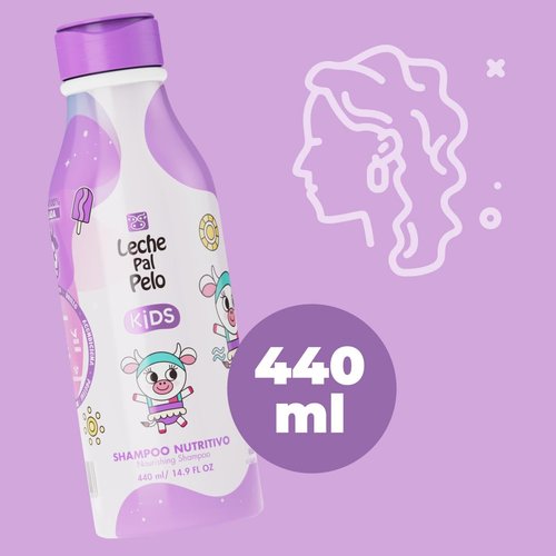 Leche Pal Pelo Kids Nourishing Shampoo - Gentle Daily Cleanser, Sulfate & Paraben-Free, 14.9 fl. oz | Hydrates & Defines with Jojoba, Coconut Milk & Aloe Vera