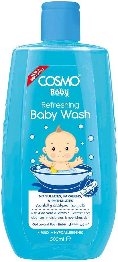 Skiennix Refreshing Baby Wash - Nourishing & Moisturizing Formula | 500ml (16.90 fl. oz) - Sulfate & Paraben Free