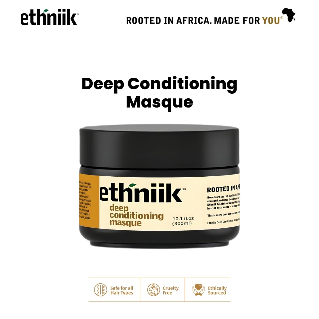 Skiennix Deep Conditioning Masque - Intense Treatment for Dry, Damaged Hair | Revitalizes & Adds Shine | Coconut Oil, Aloe Vera, Honey & Vitamin E - 10.1 fl. oz