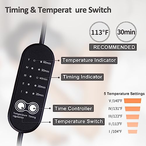 Heated Eye Mask for Dry Eyes, ingeware Eyes Heating Pad with Temperature Timer Control Warm Eyes Compress (Corded)