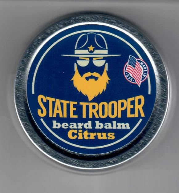 State Trooper Beard Balm Conditioner - Natural Citrus Scent, 2 oz | Nourishes & Softens Beard