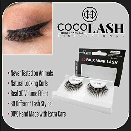 Cocohoney 3D Faux False Mink Eyelashes (5 pairs) - PARTY LOOK | 100% Hand Made | Cruelty Free | Reusable | Ultralight | Durable