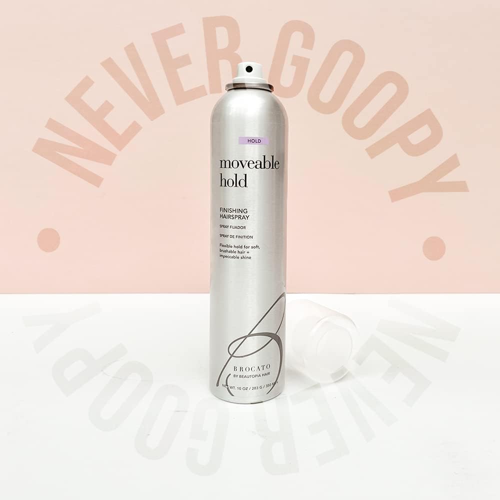 Brocato Moveable Hold Hairspray - 10oz | Exceptional Control & Brilliant Finish for All Hair Types
