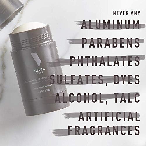 Bevel Deodorant for Men - Aluminum-Free Formula with Coconut Oil & Shea Butter | 48-Hour Odor Protection, 2.5 Oz