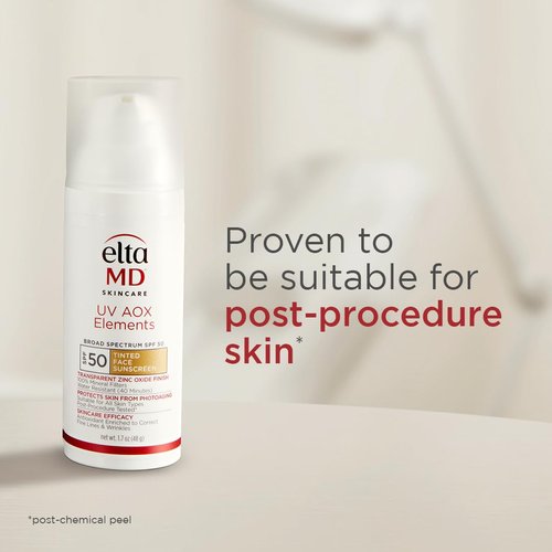 EltaMD Tinted Face Sunscreen SPF 50 - 100% Mineral Formula for Sensitive & Dry Skin | 1.7 oz Pump