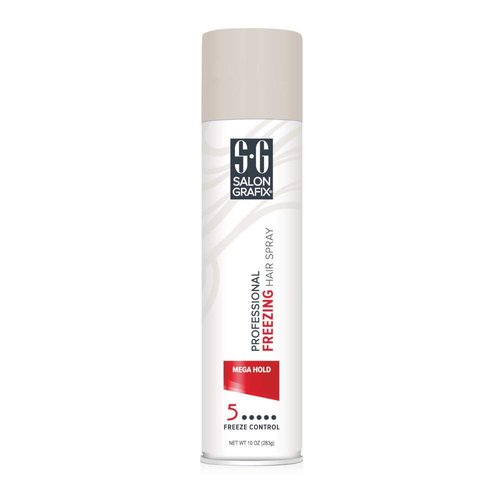 Salon Grafix Hairspray - Freezing Mega Hold for All-Day Style | 10 Ounce (295ml) - 2 Pack