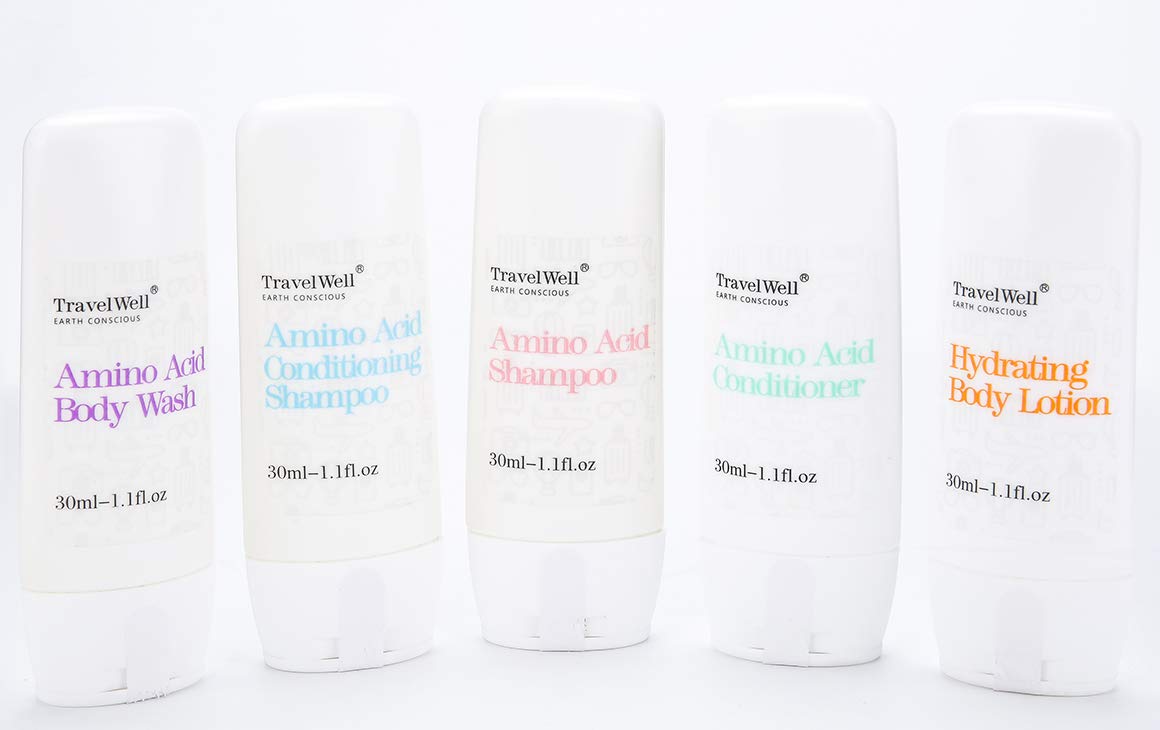 Travel Well Individually Wrapped Travel Size Guest Body Wash 1.0 Fl Oz/30ml 50 Bottles | Travel Size Toiletries | Hotel Toiletries Amenities