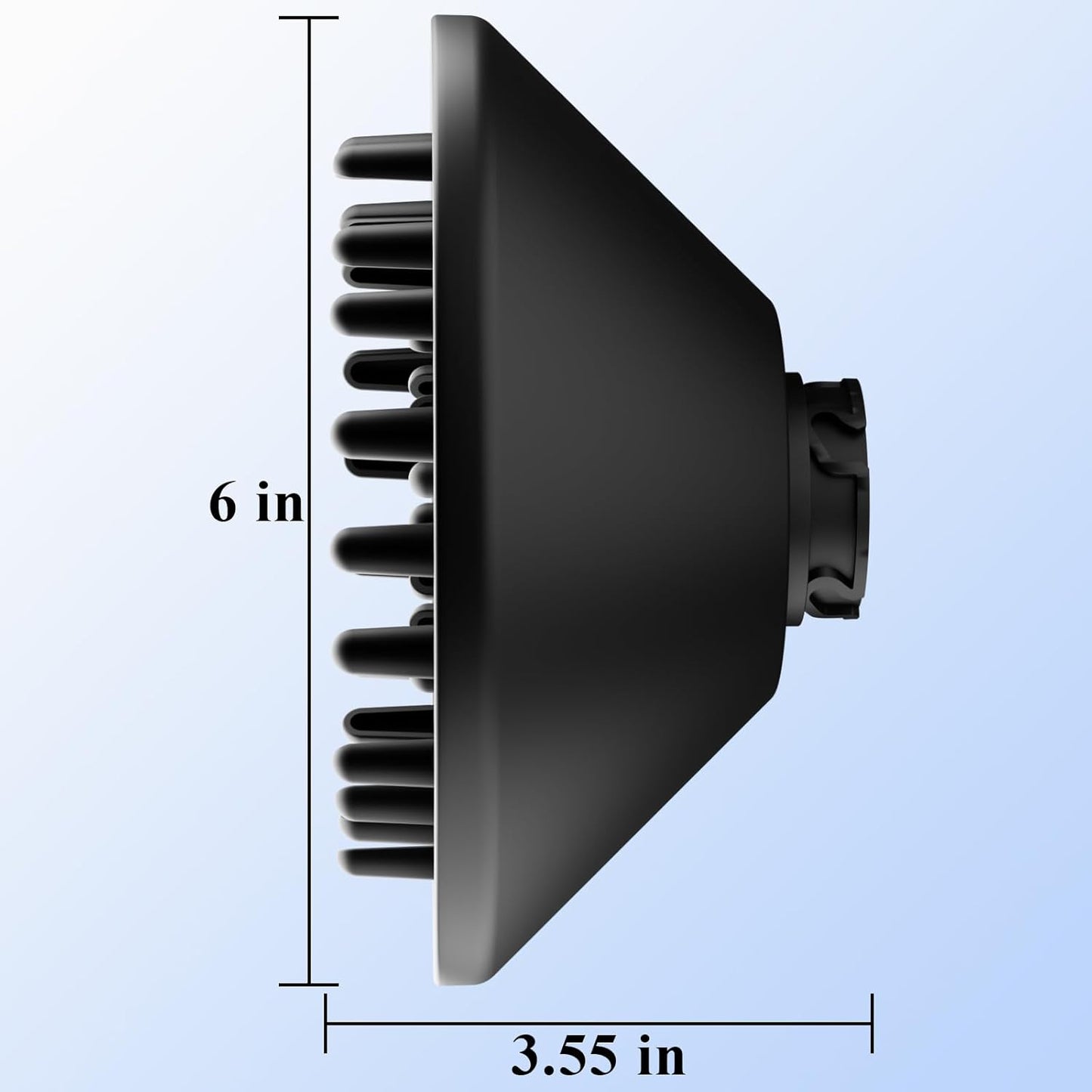 Shark FlexStyle Large Diffuser Attachment - Upgraded Nozzle for Faster, Defined Wavy & Curly Hair - Black