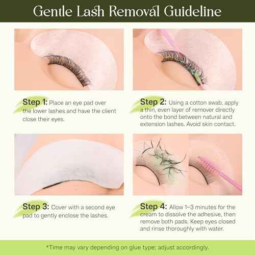 CALAILIS Lash Remover for Lash Extensions Low Irritation Eyelash Extension Remover for Sensitive Skin Quick Dissolves Lash Extension Remover Kit for Professional or Salon Use (10g, Aloe)