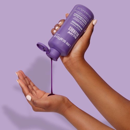 Lee Stafford Purple Toning Shampoo - Best Toner for Bleach Blonde, Neutralizes Brassiness, 16.9 Fl Oz