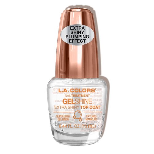 L.A. Colors Gel Shine Top Coat Polish - Extra Shiny Nail Treatment CNL521 | Free Zipper Bag Included