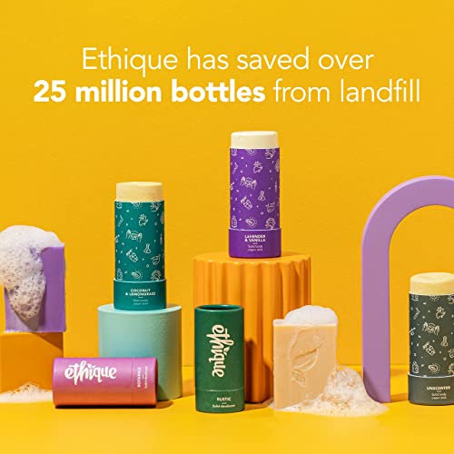 Ethique Uplifting Sweet Orange & Vanilla Soap Bar - Body Wash for All Skin Types - Plastic-Free, Vegan, Cruelty-Free, Eco-Friendly, 4.23 oz (Pack of 1)