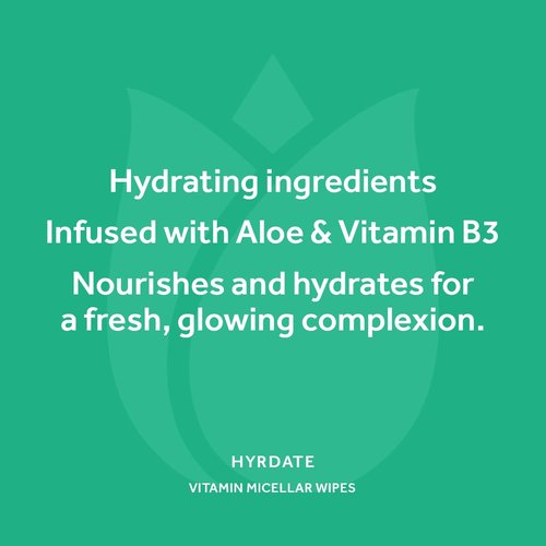 Pond's Vitamin Micellar Wipes - Hydrating Aloe Vera Formula for Dry Skin | 25 Wipes (Pack of 2)