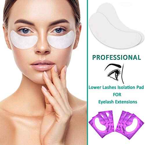 50 Pair Under Eye Pads, Eyelash Extension Lint Free Gel Patches for Beauty Salon False Eyelash Extensions Grafting (purple)