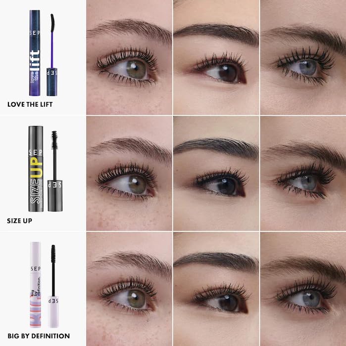 Sephora Collection Mascara Trio Set - Love The Lift, Size Up & Big By Definition | Perfect for Dramatic Lashes