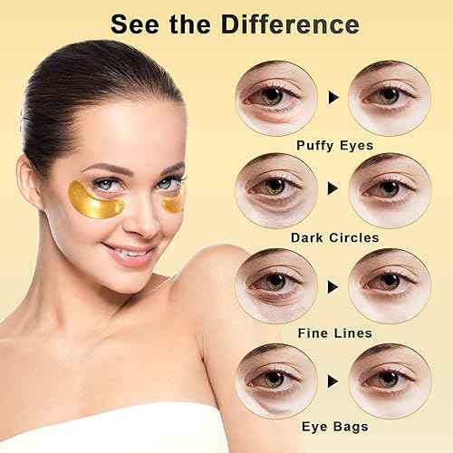 Under Eye Patches (24 Pairs) - 24K Gold Eye Masks Enriched with Abundant Collagen | Diminish Dark Circles and Puffiness | Anti-Aging, Smooth Fine Line, Nourish Skin - Gifts for Women Skin Care