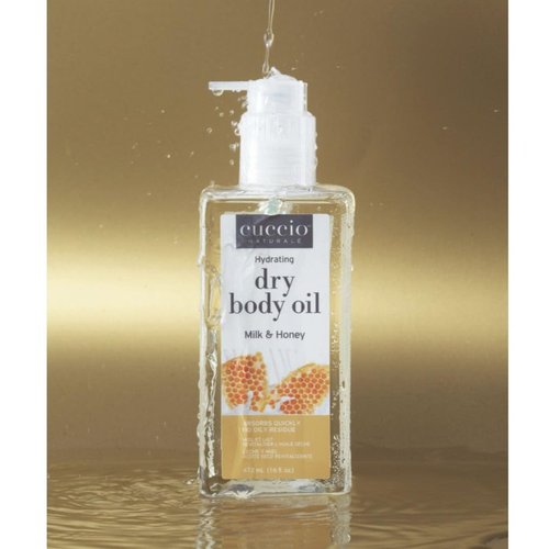 Cuccio Naturale Hydrating Dry Body Oil - Milk & Honey | Fast-Absorbing, Non-Greasy Moisturizer, 15.5 fl oz
