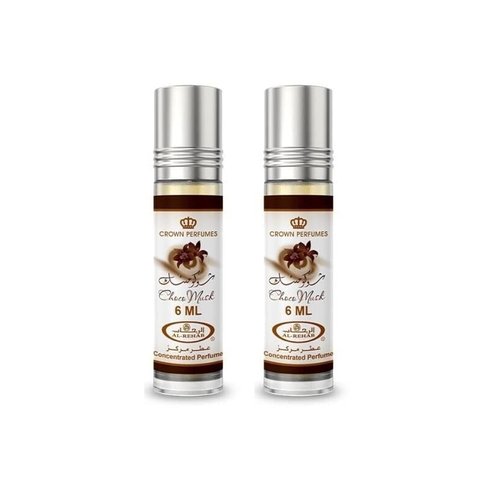 2 Pack of Choco Musk Concentrated Perfume Rollerball for Unisex, 6 ml each