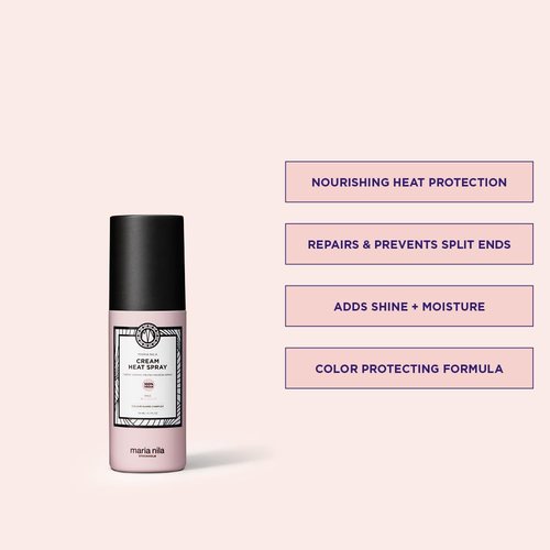 Maria Nila Cream Heat Spray, 5.1 Fl Oz, Protects Hair when Using Heating Tools, Pea Protein Prevents Split Ends, 100% Vegan & Sulfate/Paraben free