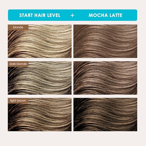 Keracolor Color + Clenditioner 3-in-1 Color-Depositing Conditioner, Gently Cleanses & Conditions, Semi-Permanent Mocha Latte Hair Color, 12 Fl Oz