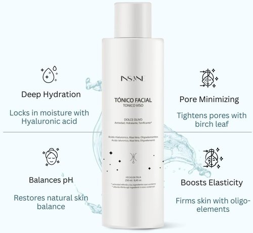 Regine Switzerland Hydrating Hyaluronic Acid Face Toner - Pore-Minimizing & Anti-Aging Formula for Sensitive Skin, 6.7 oz