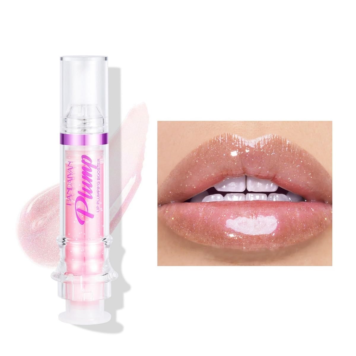 Spicy Lip Plumping Booster,Plumping Lip Oil with Chili Extract,Plump and Pout Lip Plumper for Women Girls,Fuller Lips Instantly,Hydrating,High-Shine (04)