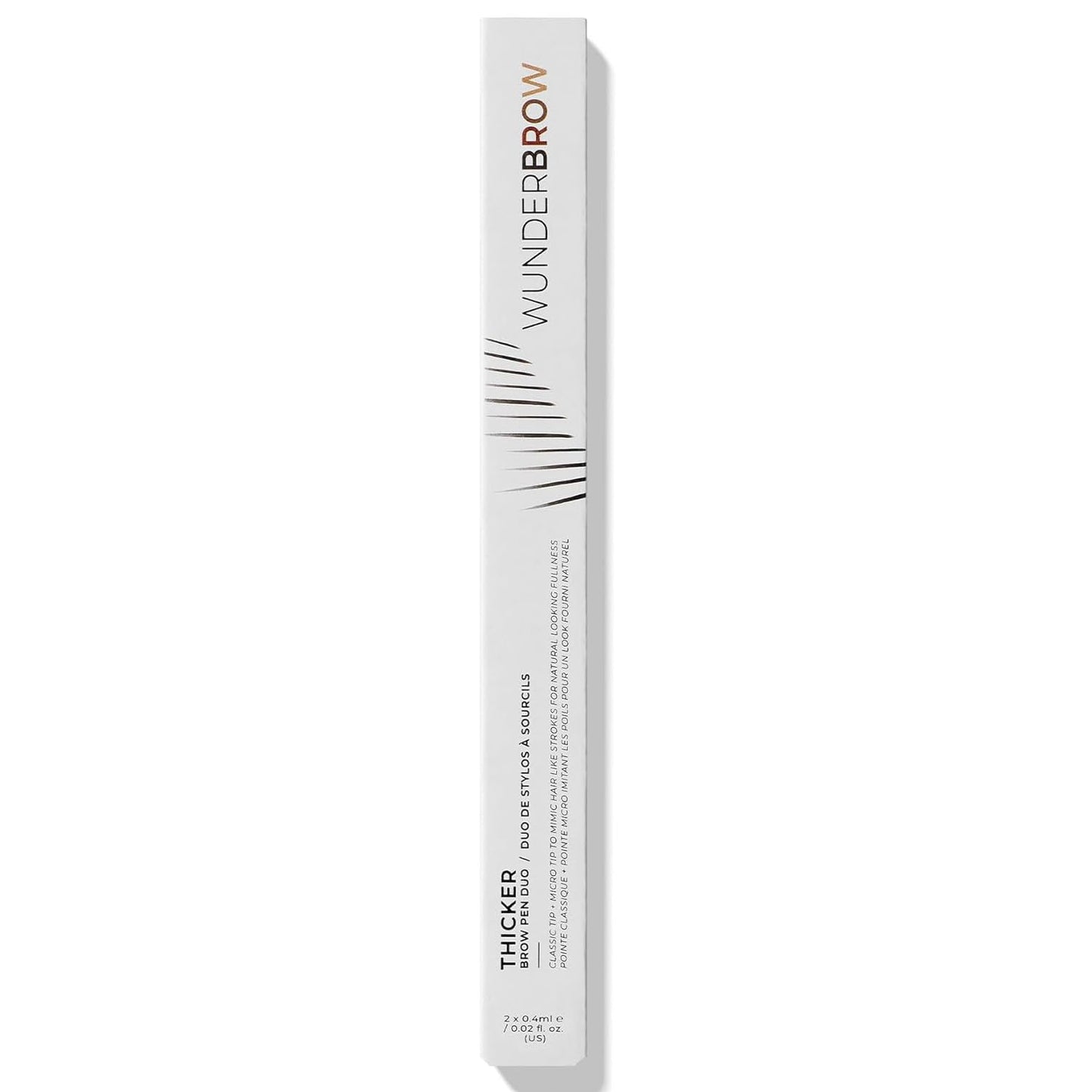 WUNDERBROW Thicker Brow Pen Duo - Dual Ended, Vegan & Cruelty Free | Black/Brown Shade
