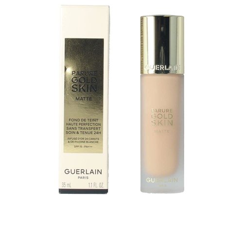 Guerlain Parure Gold Matte Foundation SPF 15 | 24H Wear, No-Transfer, 3N Neutral - 1.1 oz