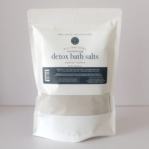 Rowe Casa Organics Detox Bath Salts - Health-Boosting Magnesium & Bentonite Clay | 35 Oz Natural Bath Soak for Relaxation