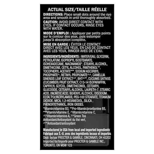 Olay Eye Cream, Total Effects Anti-Aging Treatment, 7-in-1 Hydrating, Evens Tone, Brightens, Smooths Line Lines, Minimizes Look of Pores, Firms, Reduces Dark Spots - Fast Absorbing, 0.5 Oz