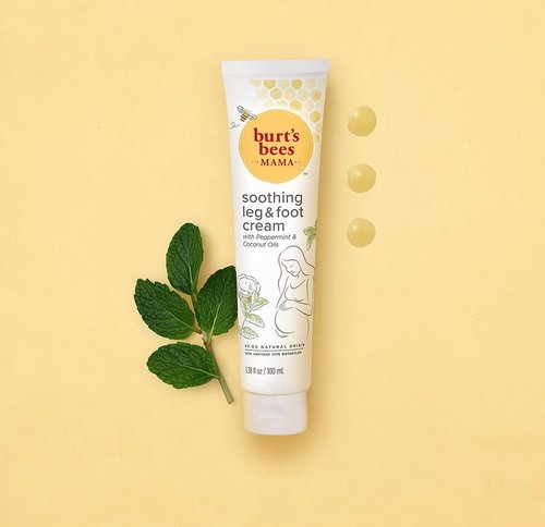 Burt's Bees Mama Soothing Leg & Foot Cream - Immediate Relief with Coconut & Peppermint Oil | 100ml