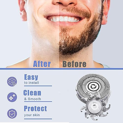 Shaver Replacement Blades for Skull Shaver Pitbull Gold PRO Shaver Replacement Blade,Shaver Replacement Heads for Pitbull Platinum Pro Shaver (2Set(8blades)