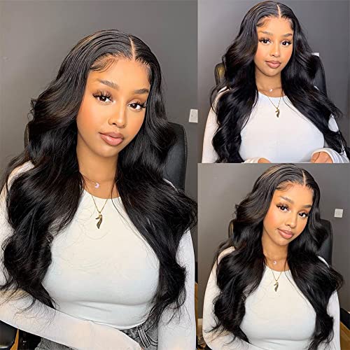 Czrleaty Brazilian Body Wave 2x6 Transparent Lace Closure with Baby Hair Deep Middle Part 2x6 Closure Remy Wavy Human Hair Lace Closure Kim K 2x6 HD Lace Closure(12")