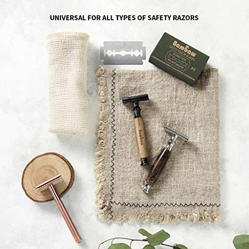 Safety Razor Blades | Swedish Steel Replacement Razor Blades | 100 Pack - 18 to 24 months supply | Bambaw
