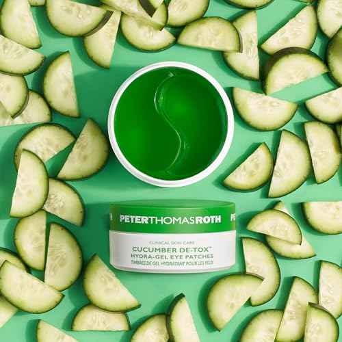 Peter Thomas Roth | Cucumber De-Tox Hydra-Gel | Soothing Under-Eye Patches for Puffiness, Dark Circles, Fine Lines and Wrinkles, 60 Count (Pack of 1)