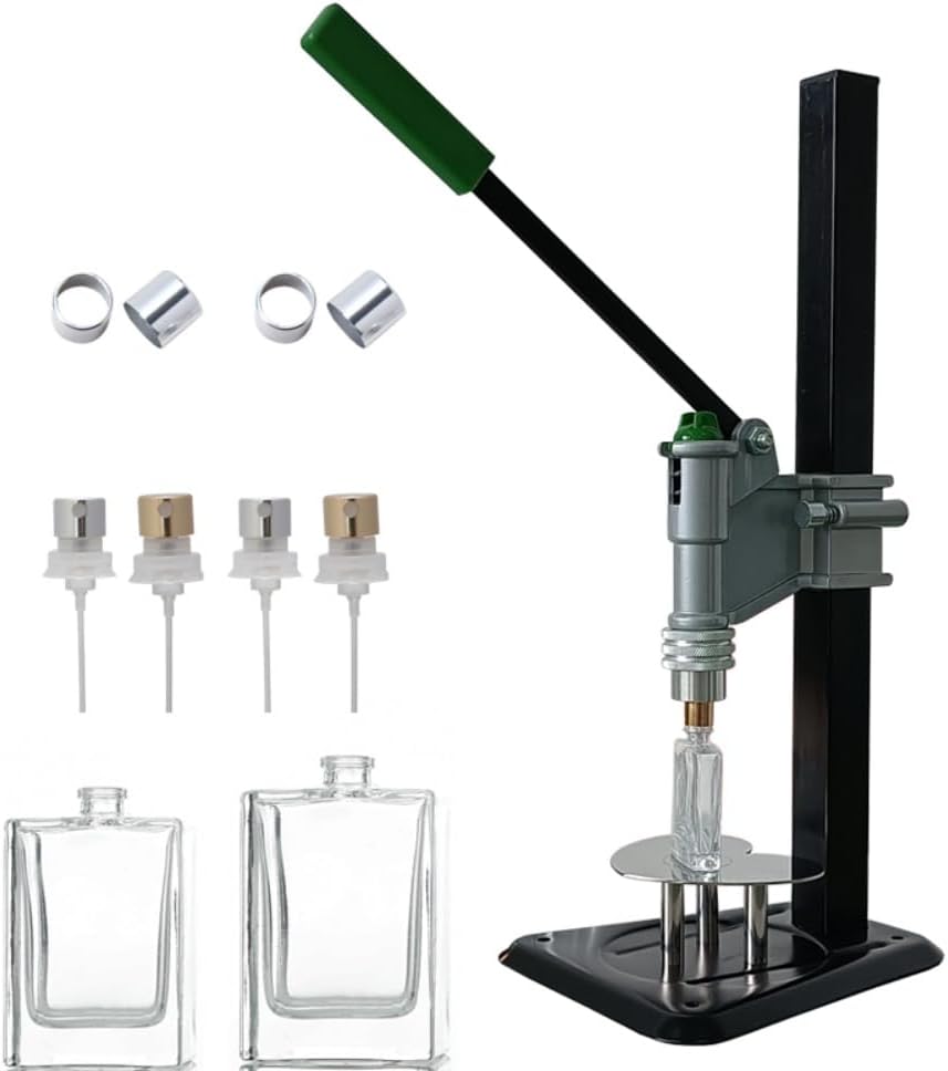 Skiennix Manual Bench Bottle Capper - 13mm to 20mm Perfume Spray Glass Bottle Sealer | Detachable Crimping Tool (15mm)
