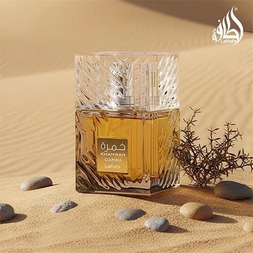 Lattafa Khamrah Qahwa Eau de Parfum - Long-Lasting Vanilla & Cinnamon Fragrance | 3.40 Ounce (100 ml)
