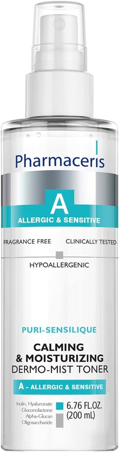 Pharmaceris PURI-SENSILIQUE Calming Facial Toner - Hydrating Dermo-Mist for Sensitive Skin | 6.76 fl oz