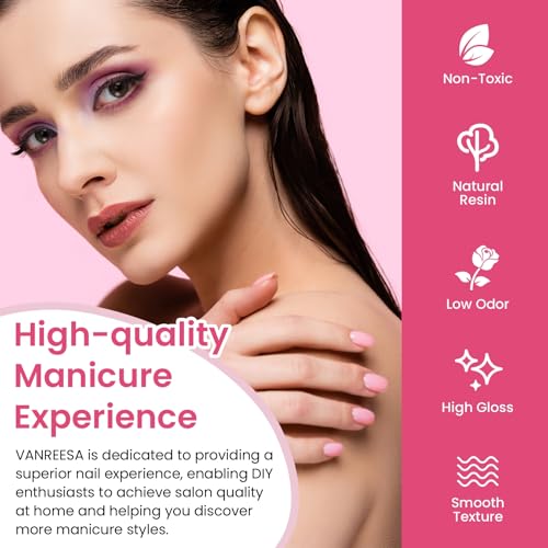 VANREESA 42 Pcs Gel Nail Polish Kit with U V Light 24 Colors Gel Polish Nail Kit Bright Pink Orange Green Glitter Blue Purple Nail Kit for Beginners Gifts for Women DIY at Home