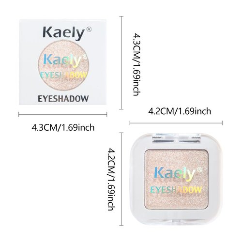 Evpct Pear White Shimmer Eyeshadow Palette - High Pigment Glitter Cream for Mature Skin | Mini Size