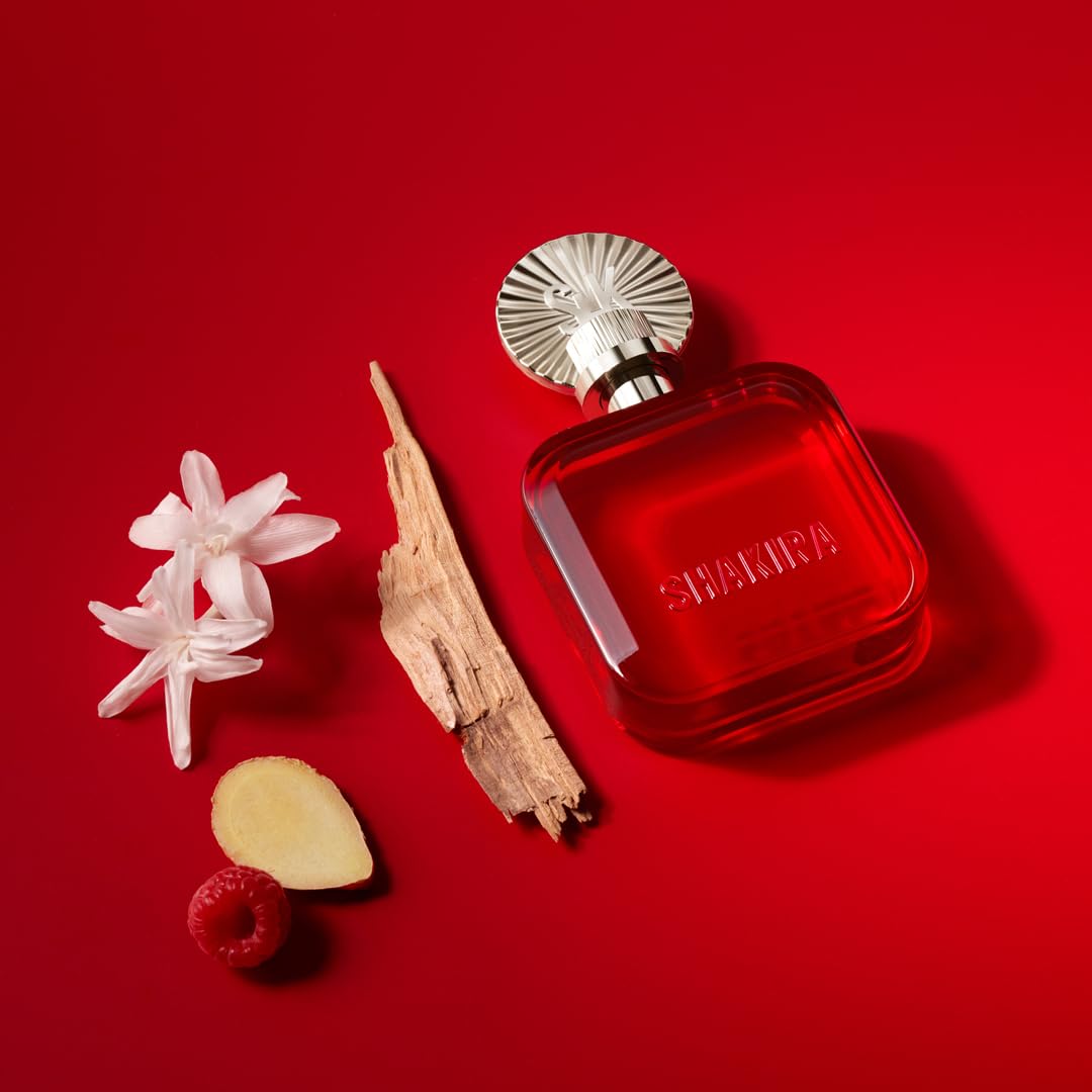 Shakira Perfumes - ROJO Eau de Parfum For Women - Long Lasting - Powerful, Sensual and Charming Scent - Floral, Spicy and Amber Notes - Ideal for Day Wear - 2.7 Fl. Oz