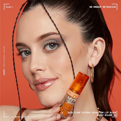 NYX PROFESSIONAL MAKEUP Duck Plump High Pigment Lip Gloss, Lip Plumper Gloss with Spicy Ginger - Onyxpected