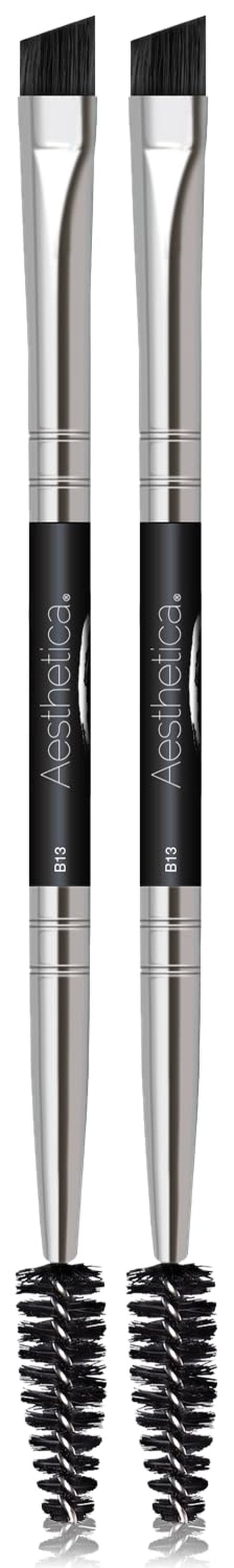Aesthetica Pro Series Double-Ended Brow Brush - Precision Application for Natural Brows | 100% Vegan & Cruelty-Free