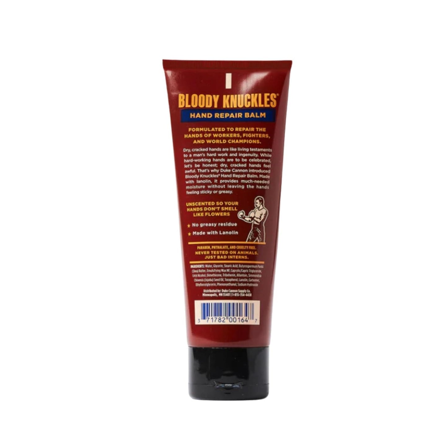 Duke Cannon Bloody Knuckles Hand Repair Balm - Unscented Moisturizing Cream for Dry, Cracked Hands | 3 oz Travel Size