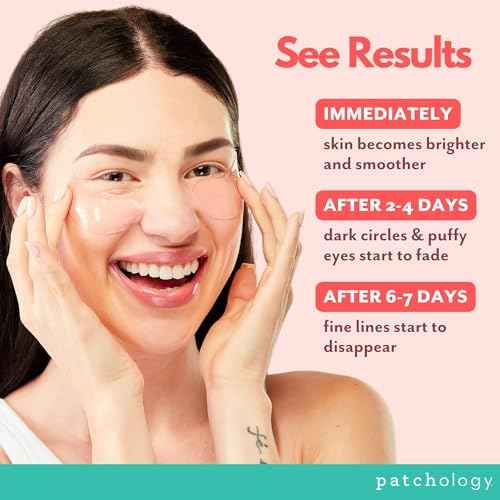 Patchology Serve Chilled Ros? Hydrating Under Eye Patches ? Hyaluronic Acid & Antioxidant-Infused Eye Masks to Reduce Dark Circles, Puffiness & Fine Lines - Ideal Skincare Essentials (5 Pairs)