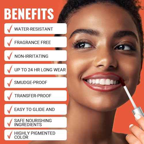 2pcs Lip Stain Peel Off - Lip Liner Stain Long Lasting Waterproof,2-in-1 Lip Liner with Tweezer Nude Matte,Non-Stick Cup,Highly Pigmented£¬Natural Finish,Stay On All Day,Perfect for Gift (Nude+Mauve)