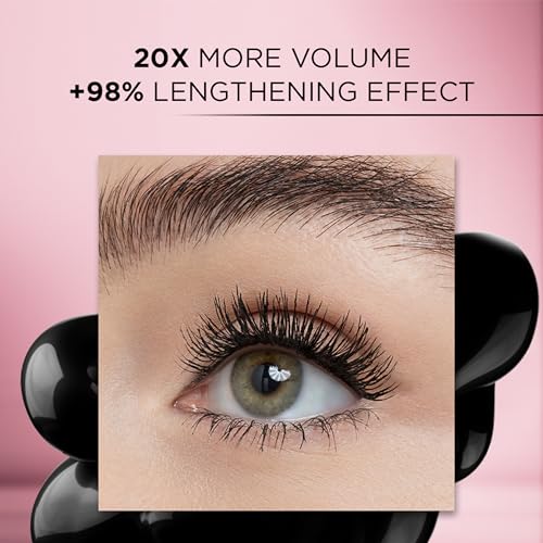 L'Oreal Paris Voluminous Lash Paradise Waterproof Mascara, Volumizing, Lengthening and Thickening Eye Makeup For Fuller-Looking Lashes, Black, 0.25 Fl Oz